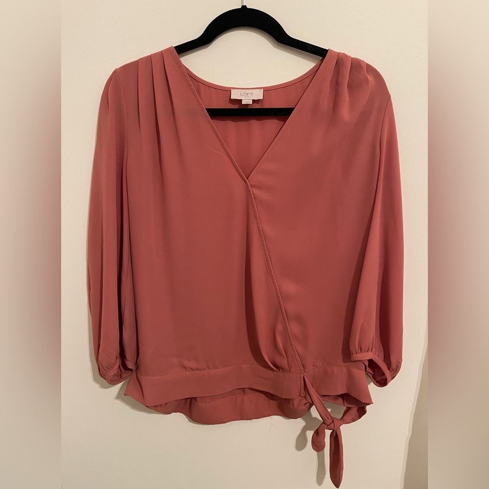 LOFT Pink/Blush Blouse, size M